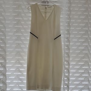White Tahari Sleeveless Dress